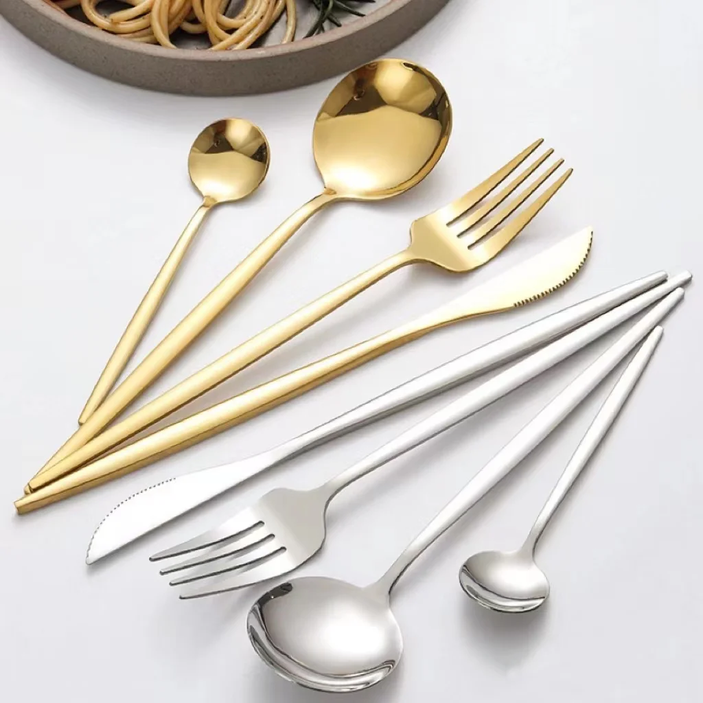 

Royal Thin Portugal 18/10 Stainless Steel Bright Shining Gold Stainless Steel Cutlery Set