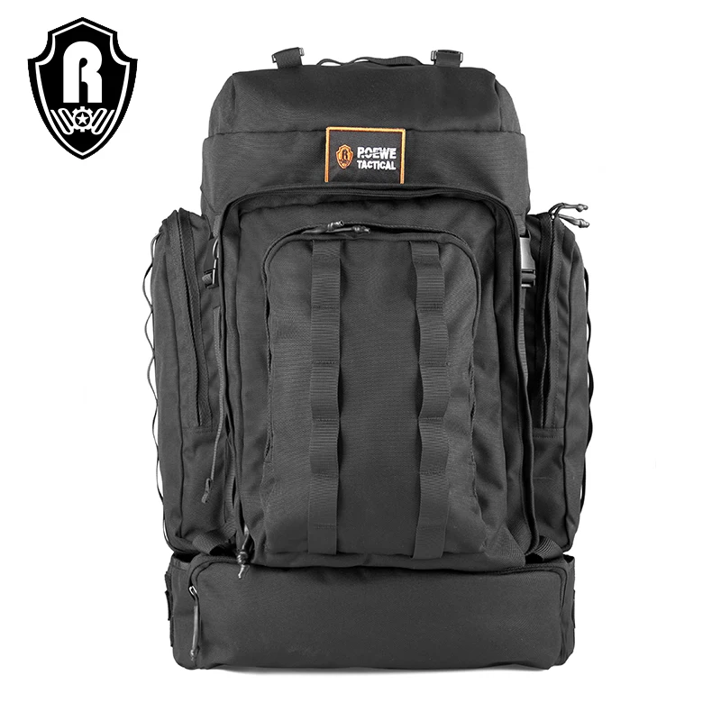 

Wholesale New Design 50L Large Capacity Outdoor Hiking Travel Tactical Oxford Backpack, Black