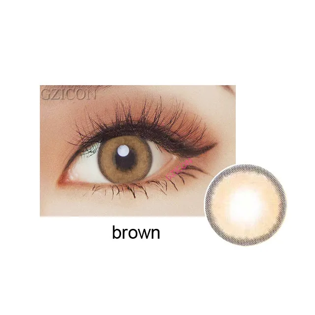 

BeautyTone Foggy brown for dark eyes blister package yearly cosmetics Bassem rainbow eyes contact lenses