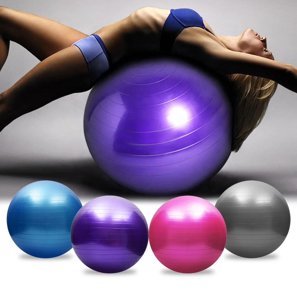 

TY Anti-burst Yoga Ball Thickened Stability Balance Ball Pilates Barre Physical Fitness Exercise Ball 45CM / 55CM / 65CM / 75CM, Pink / blue / silver / purple (optional)