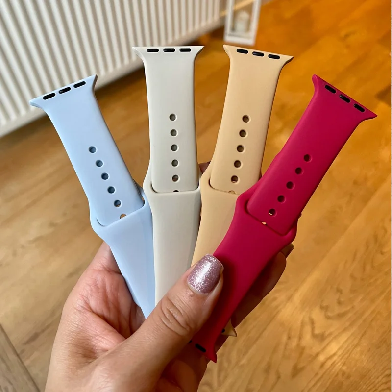 

iWatch strap 41mm 45mm series 7 6 5 4 smart watch Apple Watch Silicone bands, Optional