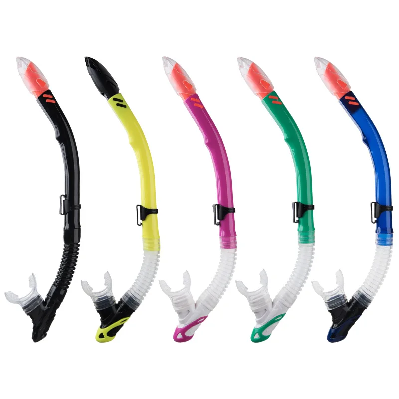 

New Design Diving Equipment Supplier Silicone Mouthpiece Underwater Swimming Training Breathing Tube Semi-dry Snorkel for Adults