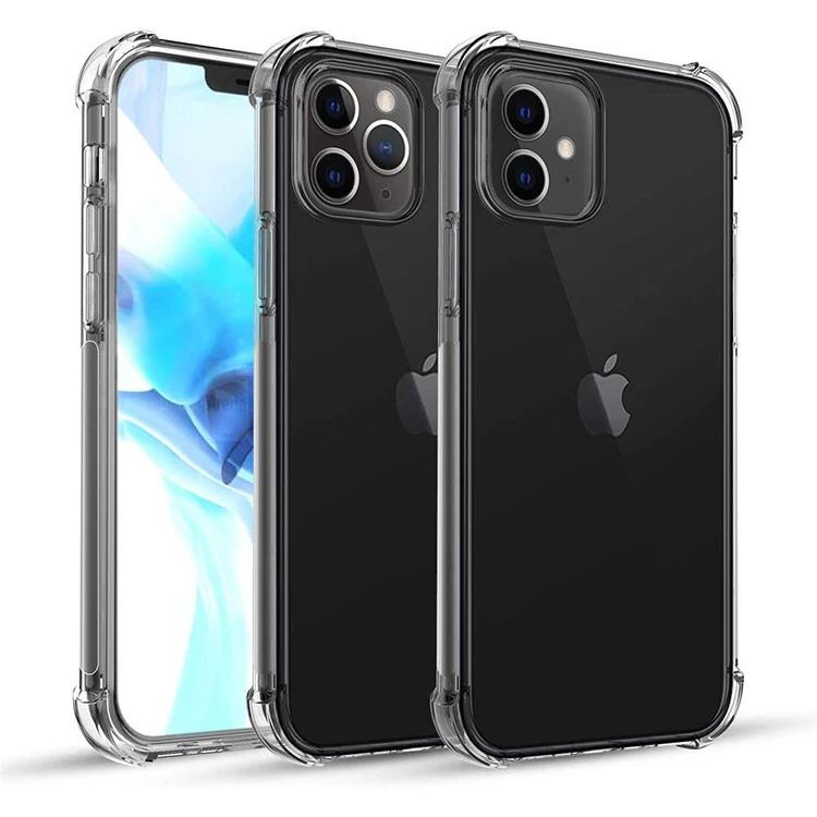 

Transparent Soft TPU Mobile Phone Protection Case Silicone Cover Clear Cell Phone Cases for iPhone 12 Pro Max 11