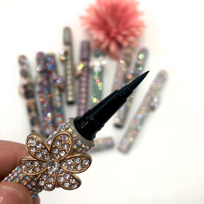 

2022 new diamond flower long-lasting makeup for fake mink eyelashes eyeliner glue pen beauty makeup design tool