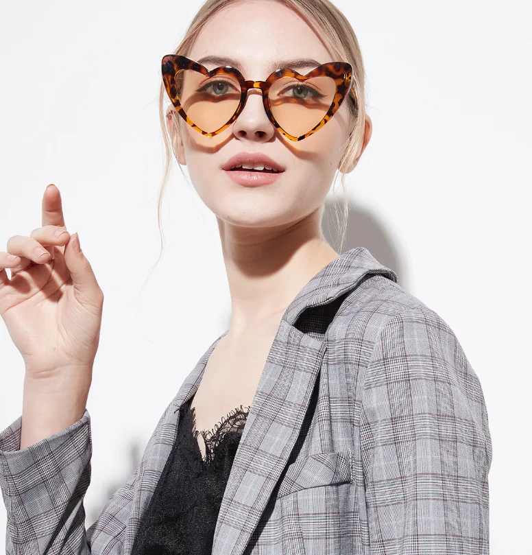 

Wiipu 2020 women fashion sunglasses heart shaped sunglasses china sunglasses