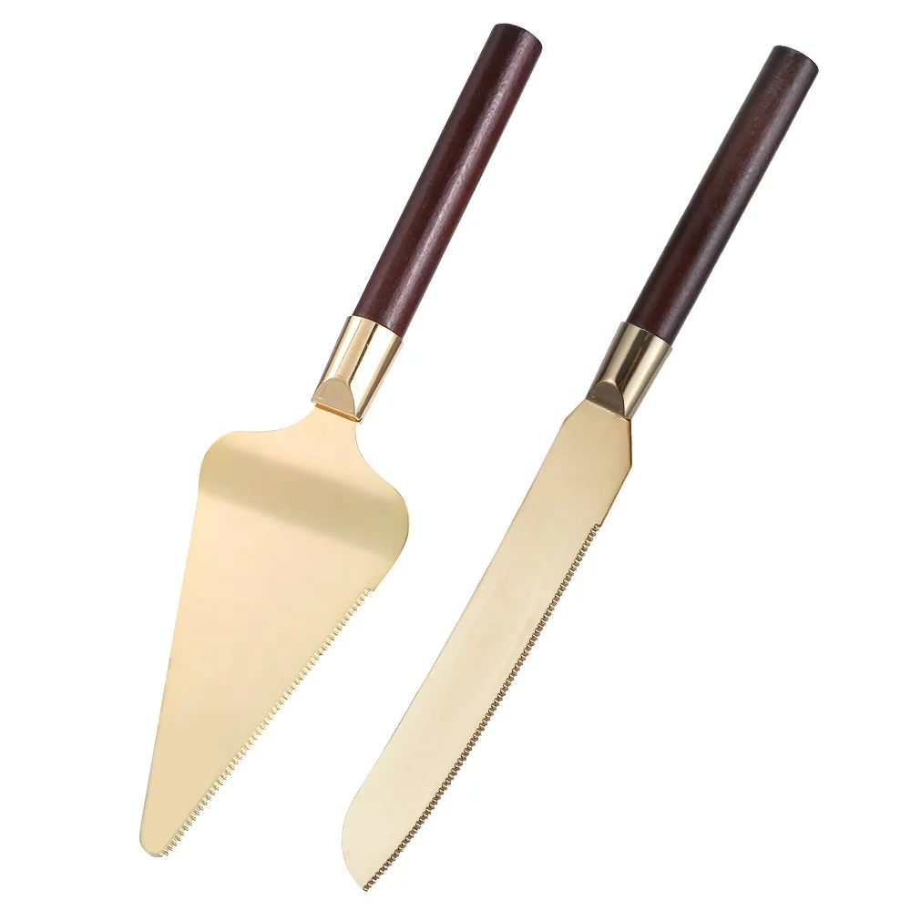 

New Style Stainless Steel Wedding Cake Knife And Server Set cake server