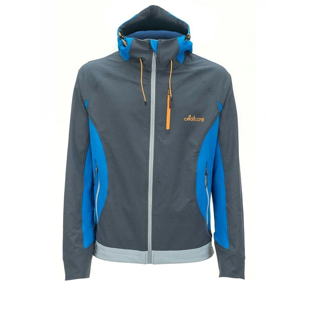 

Adjustable hooded rain jacket men waterproof trekking jacket man