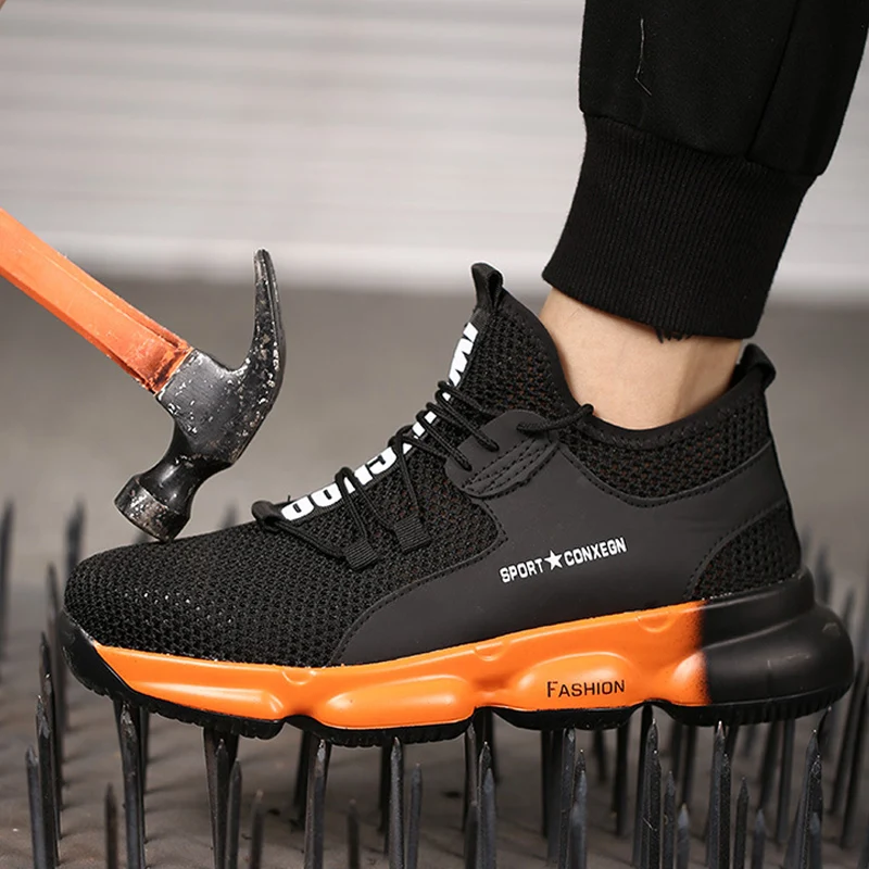

LARNMERN work safety shoes industrial Sport safety shoes insulation protection brand Work Shoes safety Sneakers, Blue,black