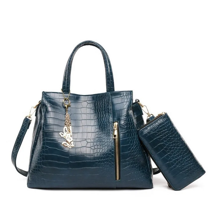 

Bags Women Handbags Ladies Purse 2 Pieces Set Women Bag, Black,red,blue