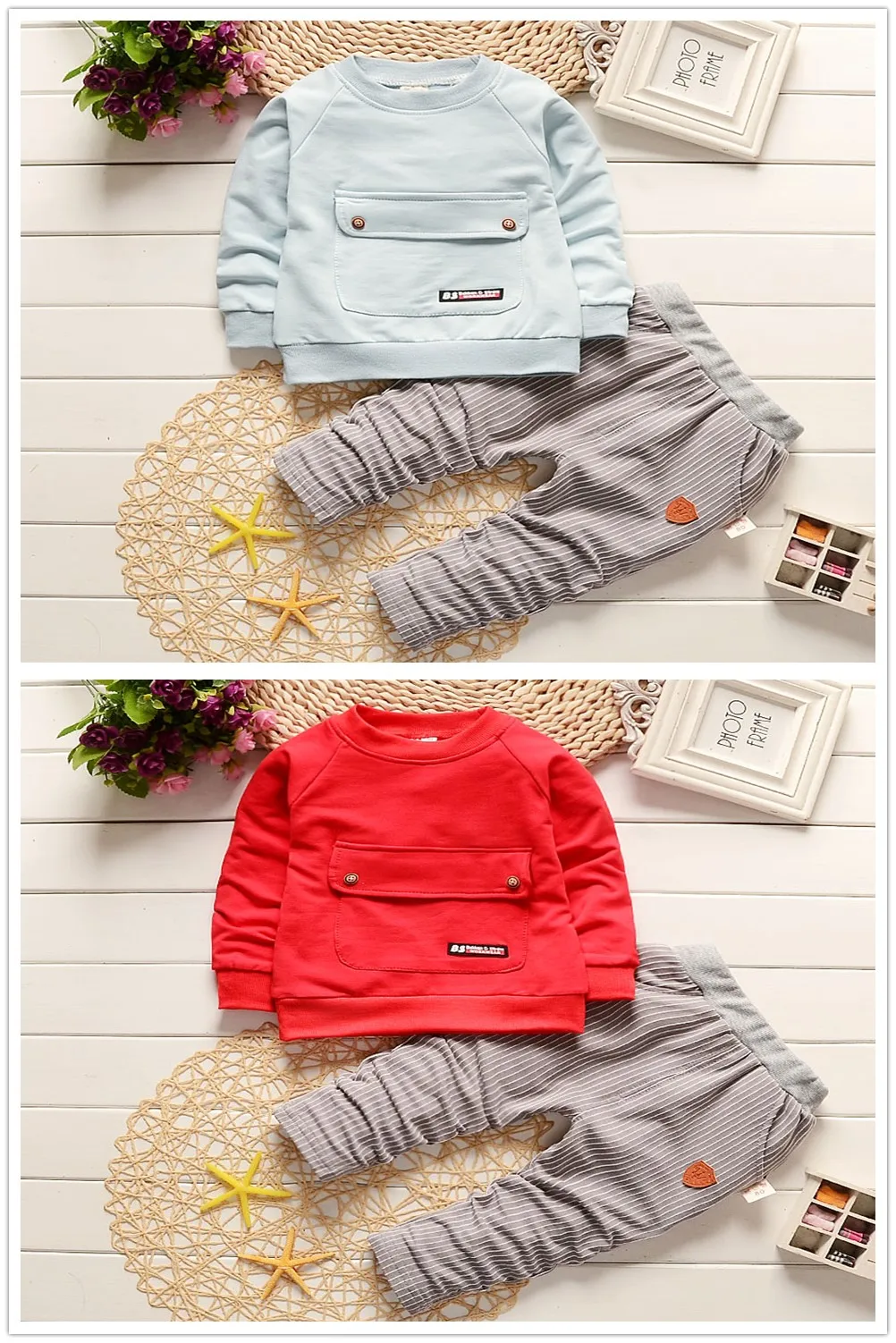 Wholesale Korean Spring Baby Boy Clothing Tracksuit Set From Shopping