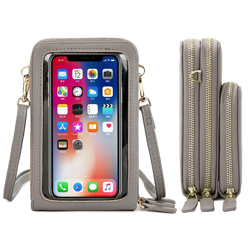 

MIYIN women hand bags mini Transparent Touch screen mobile phone purses and handbags ladies women small shoulder crossbody bag