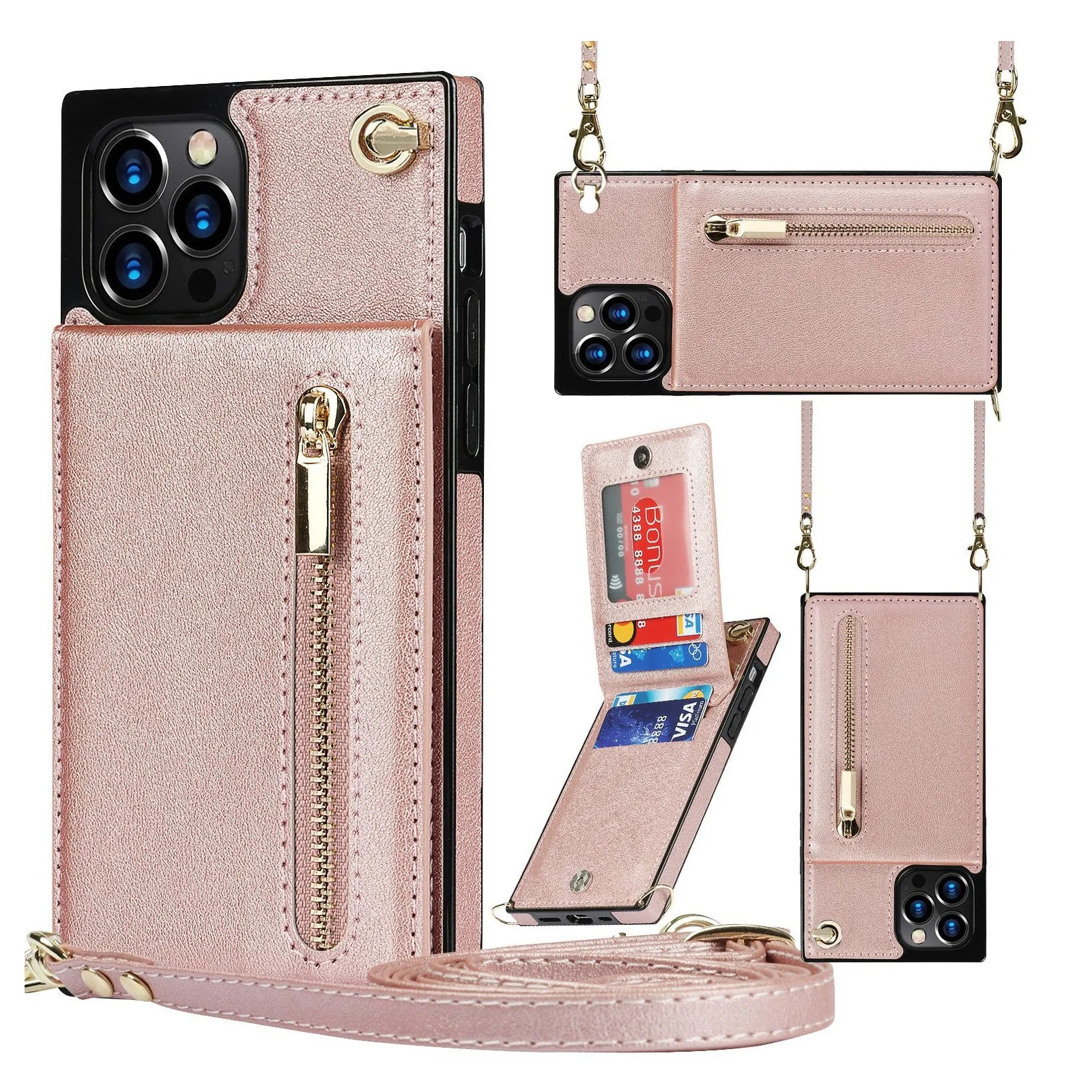 

Iphone 13 Cell Phone Case Wallets Women Crossbody Mobile Card Wallet