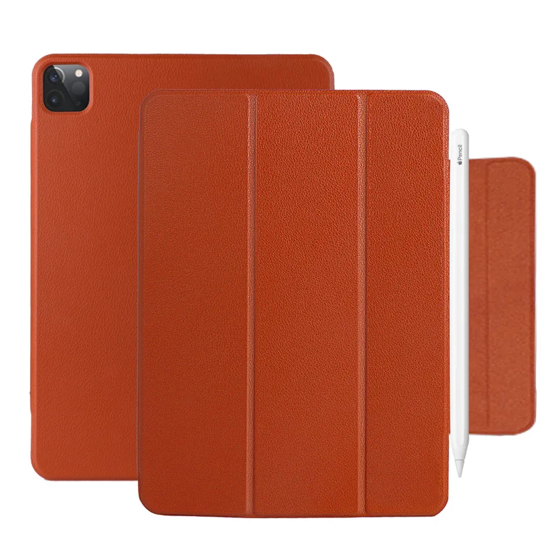 

Official original for iPad Pro11 First layer cowhide ultra-thin leather tablet case magnetic double-sided clip for ipad case, Multi colors
