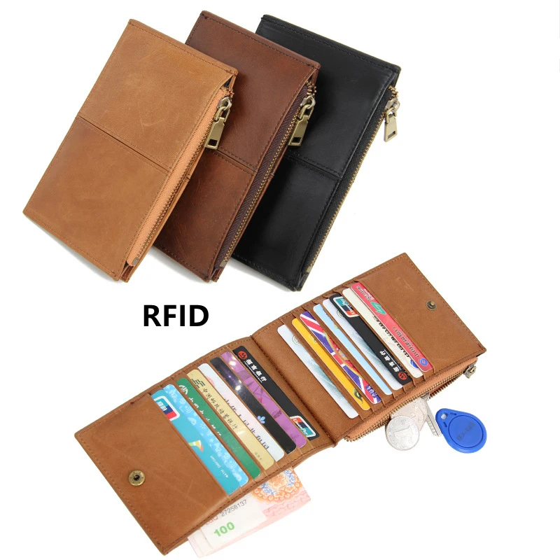 

2022 Billetera De Tarjeta Luxury Leather Slim Rfid Security Bank Credit Card Holder Bag Case Men Leather Card Holder Wallet