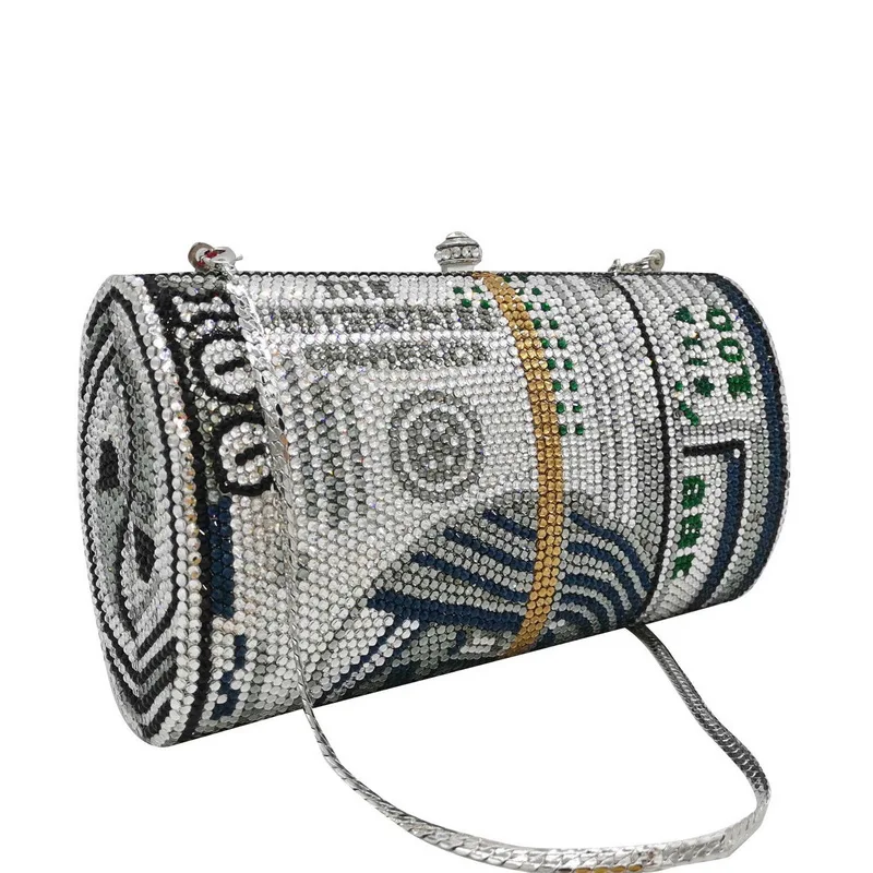 diamond money clutch purse