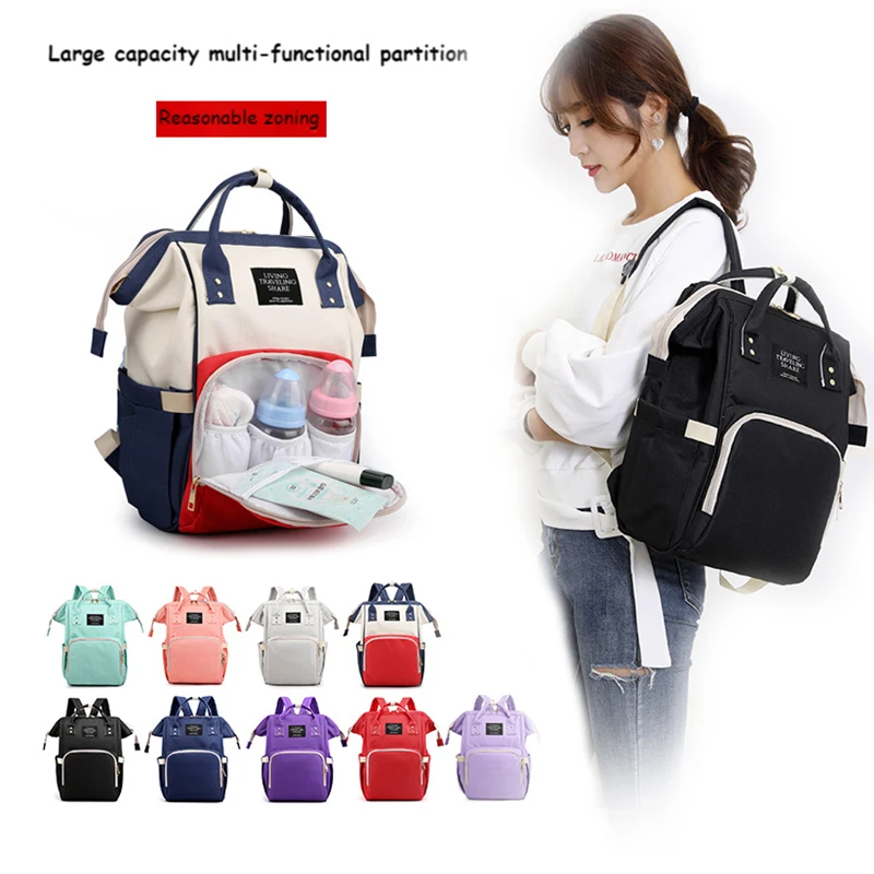 

2021 Custom Designer Lequeen Mom Bolso Maternal Diaper Bag Canvas Mommy Baby Diaper Bag Baby Backpack For Mother Baby Diaper, Customized color