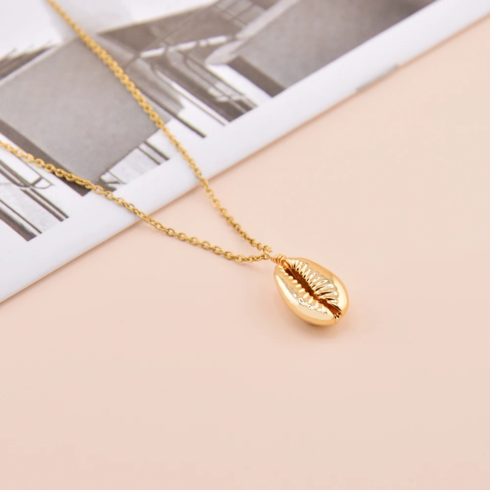 

Go2boho Gold Plated Shell Chain Necklaces For Women Summer Jewelry