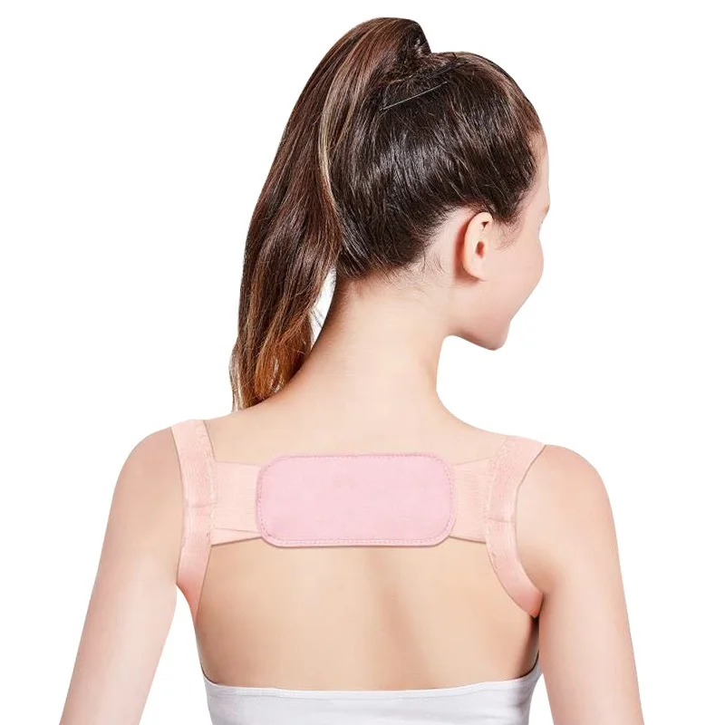 

hot sale healthy adjustable stable back posture corrector for body shape, Pink, white, black, apricot support belt