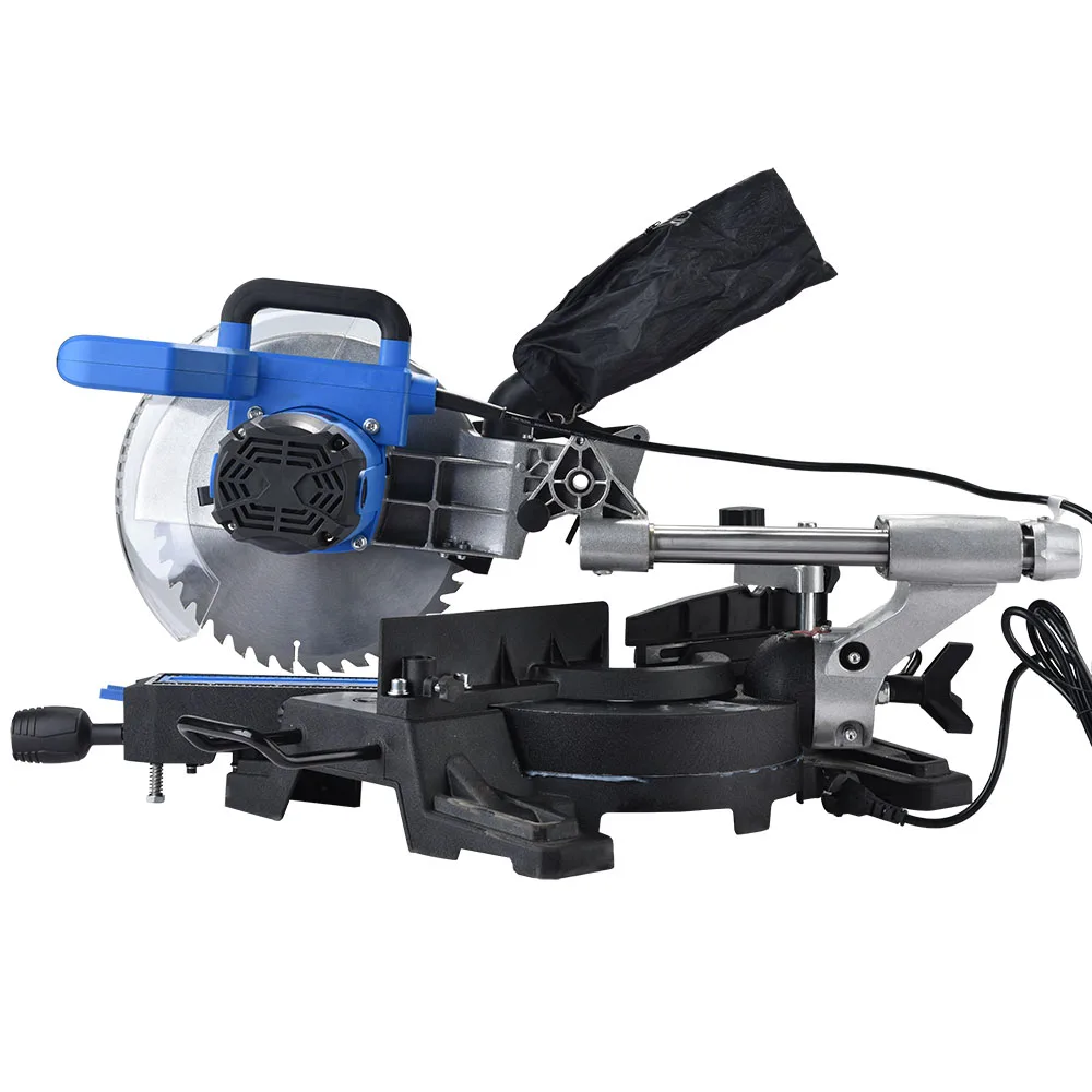 
Promotional 255mm wood aluminum sliding compound miter saw machine hot sale 1800w dual bevel industrial wood miter saw 