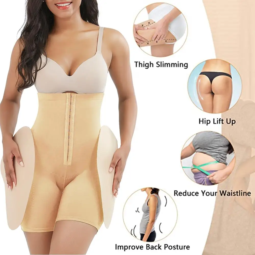 

New Arrival Women'S Hip And Butt Enhancer With 2 Removable Hip Pads High-Waist Tummy Control Butt Lifter Shaper