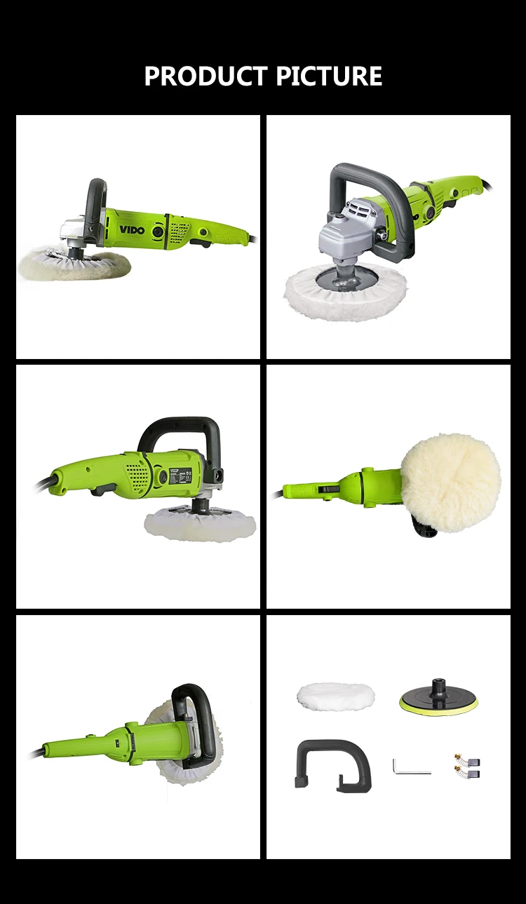 VIDO 7 inch 1400w car polish machine electric car polisher sander