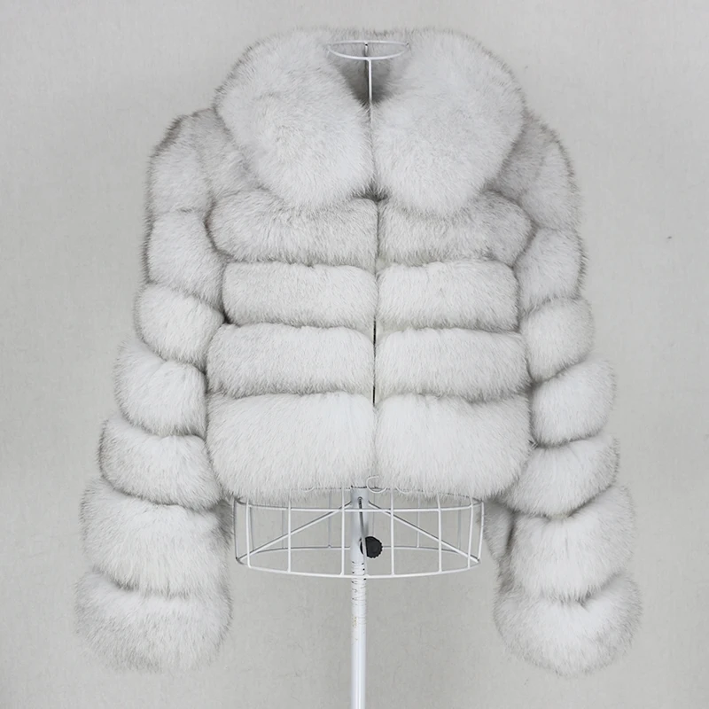 

OFTBUY 2021 Luxury Real Fur Coat Winter Jacket Women Natural Fox Fur Outerwear Thick Warm Turn-down Collar Zipper Streetwear