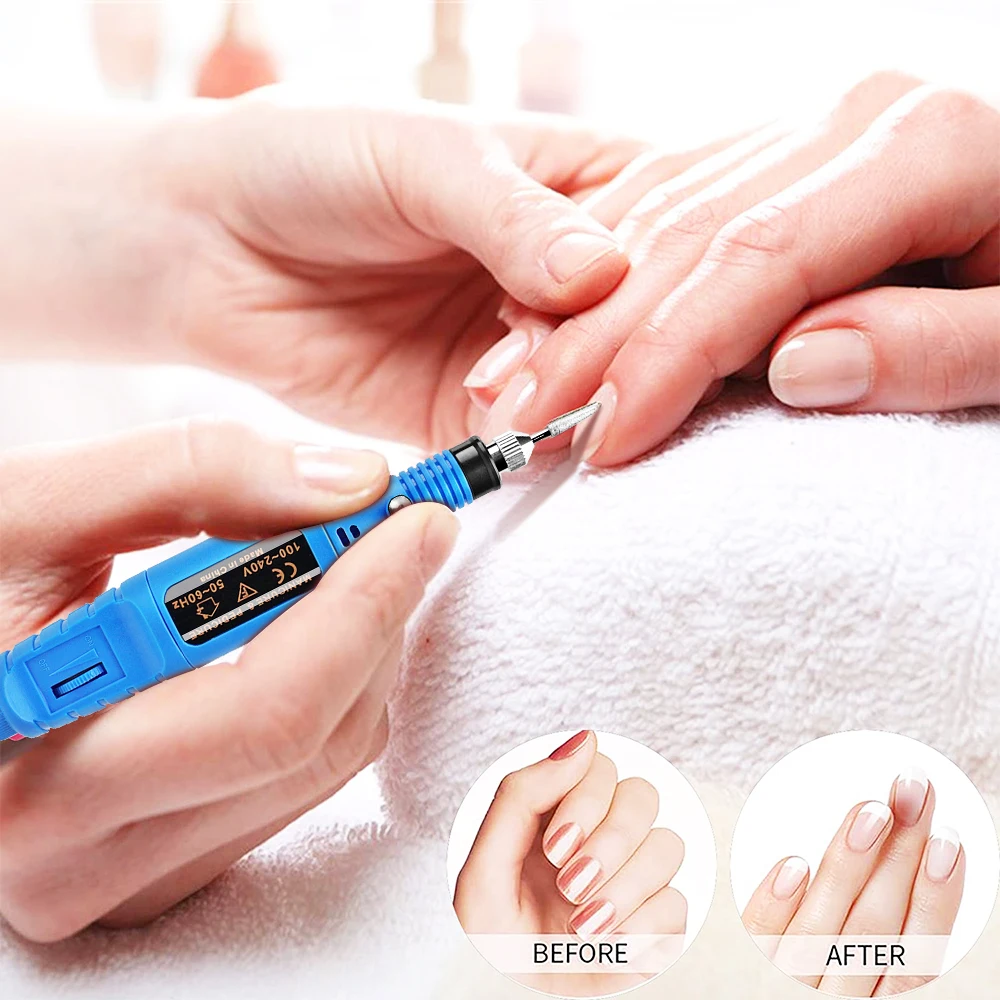 

Speed Adjustable Electric Nail Drill Manicure Portable Pen Type Electric Grinding Machine Grinder Nail Polish Removers