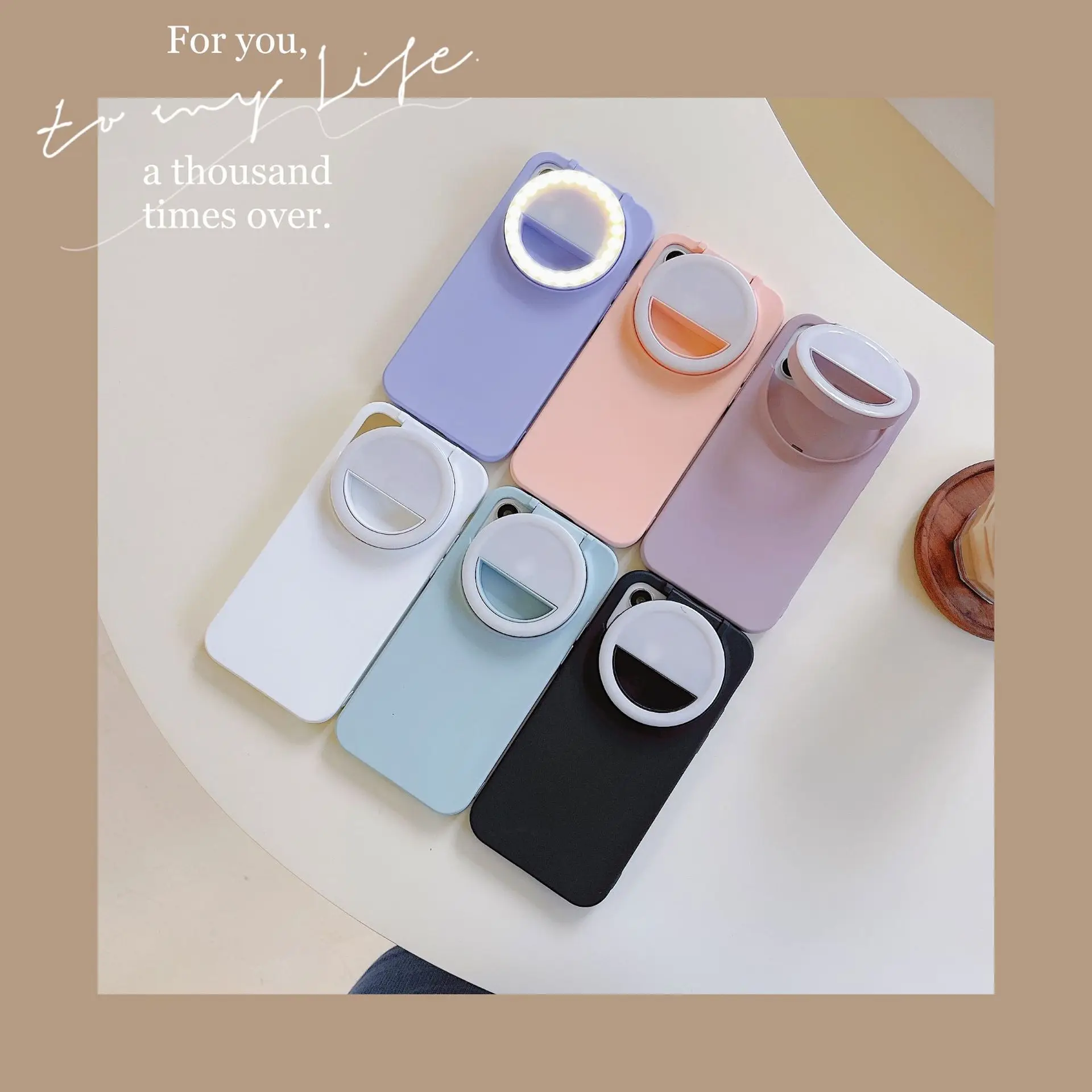 

Girls fashion live broadcast dedicated TPU light mobile phone case for iphone 13 pro Max for Huawei