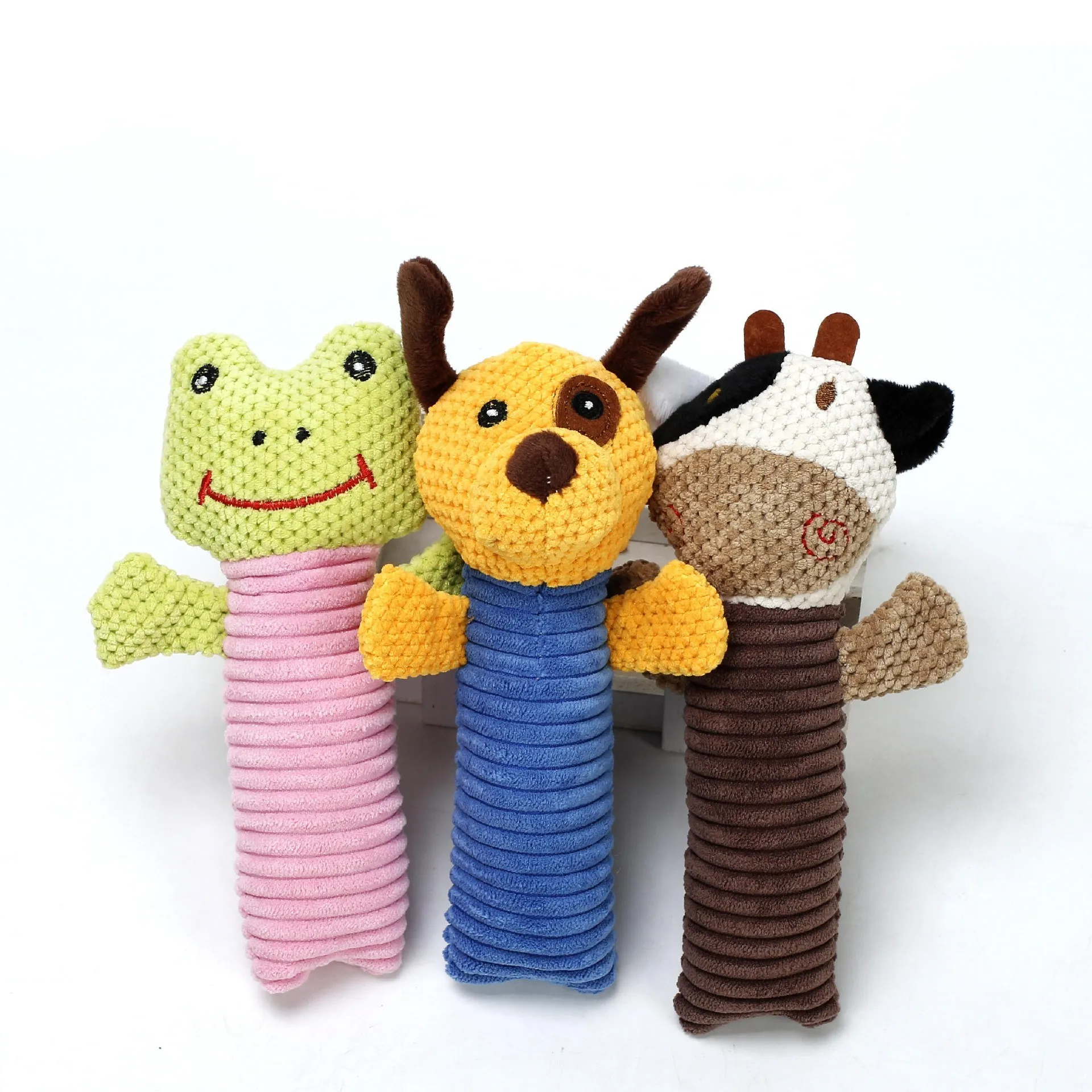 

Factory direct sales can be customized cow frog plush dog toy