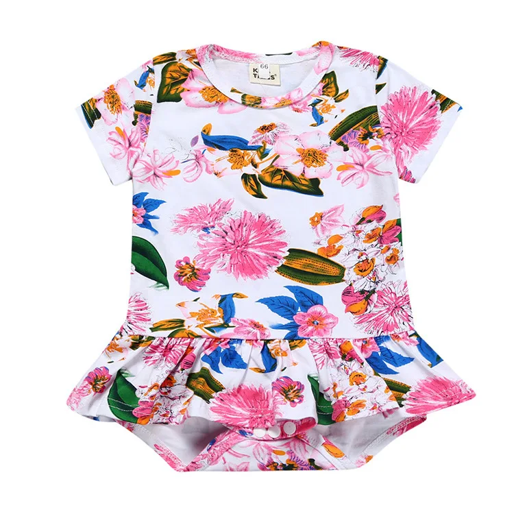 

2020 Ins hot style baby short sleeve flounces conjoined flower garment summer thin baby rompers for wholesale, As pic shows, we can according to your request also