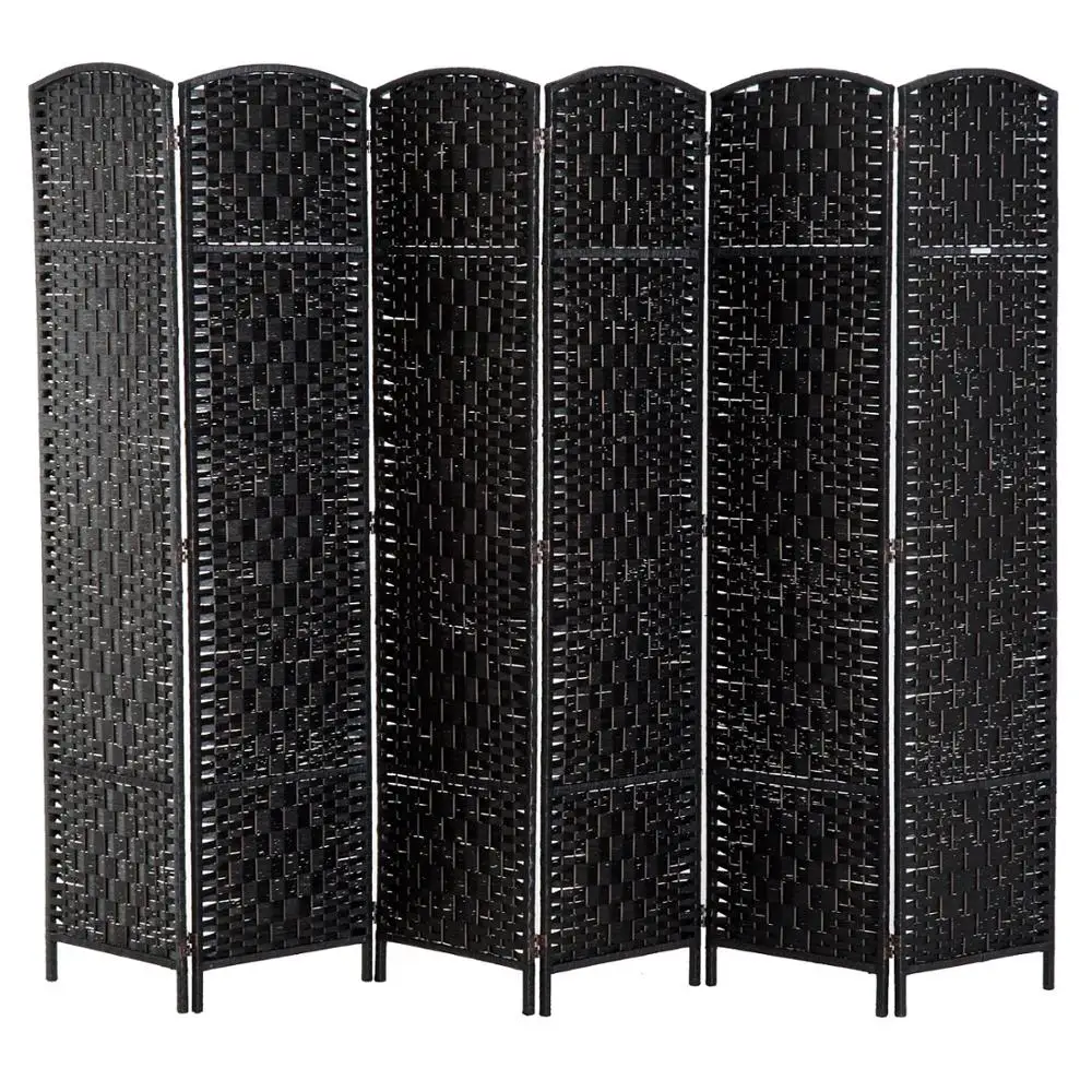 Black Outdoor Indoor Folding 6 Panel Removable Room Divider Buy Room