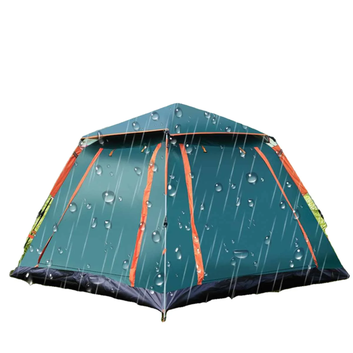 

Waterproof portable 4 persons outdoor camping tent Sets Up in 60 Seconds for sale, Blue, dark green