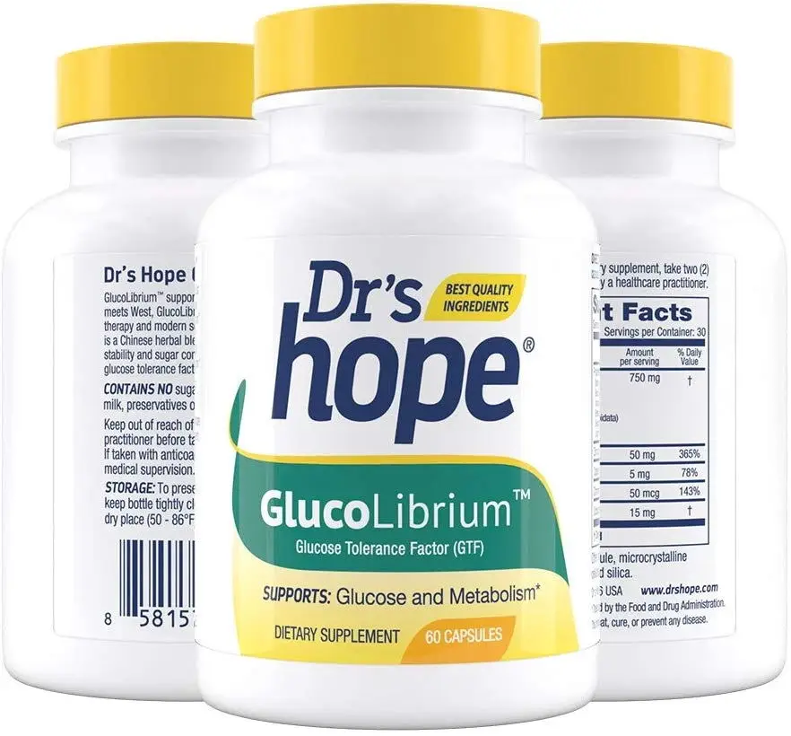 
GlucoLibrium Bitter Melon Resihi Mushroom blood sugar dietary supplement 