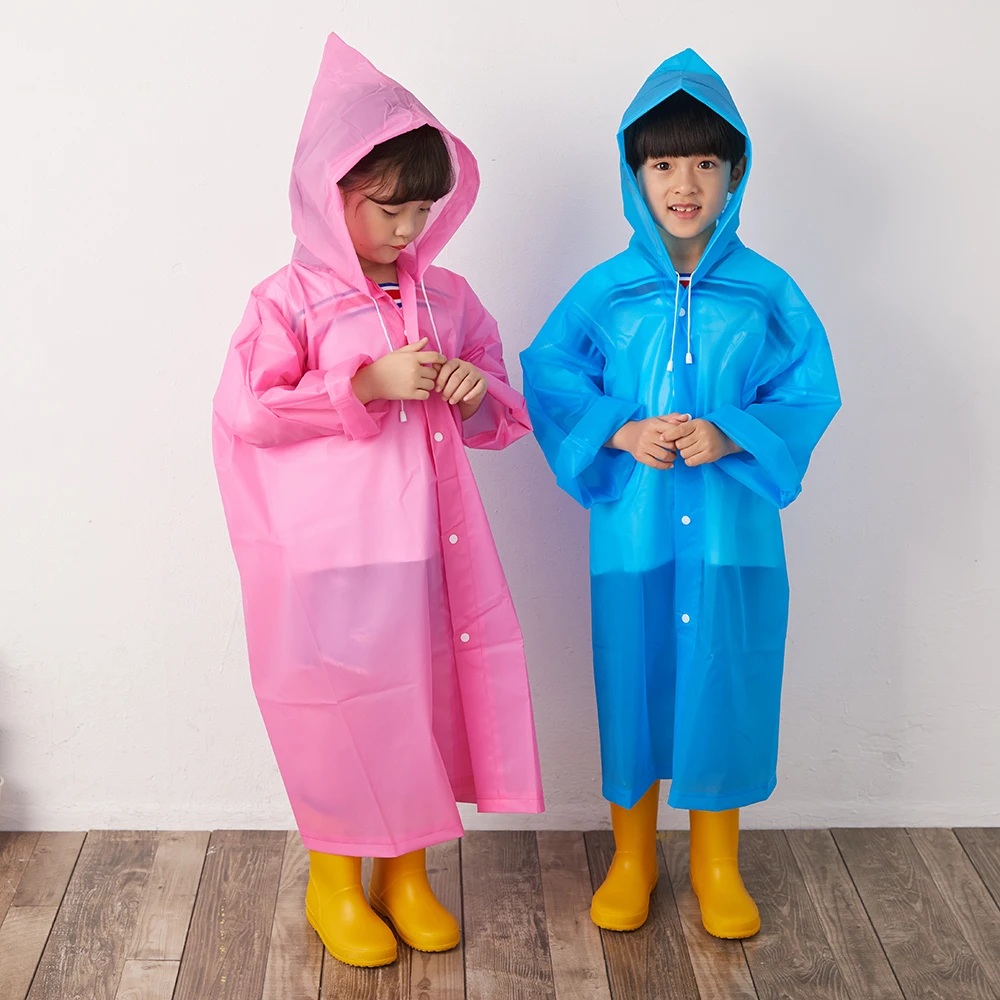 

Wholesale Kids EVA Raincoat Waterproof Poncho for Children Rain Poncho Rainwear