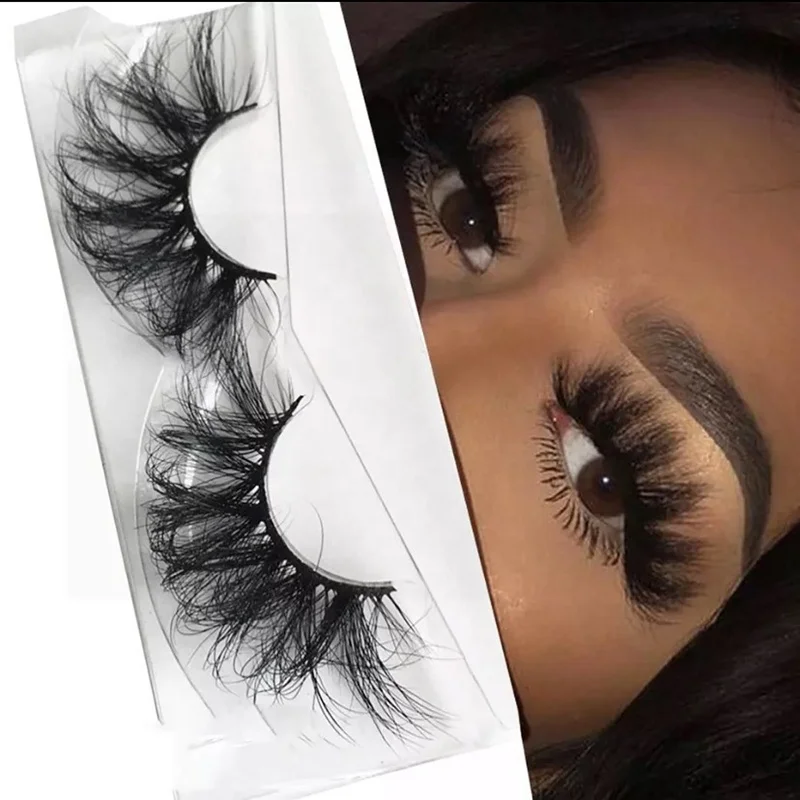 

Akara Wispy Fluffy 25 mm Lashes Vendor Bulk Eyelashes 25mm Mink Mixed Styles Lashes 3d Mink Lahes Private Label Eyelash Mink, Natural black