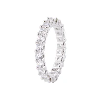 

2019 popular 925 Sterling Silver CZ Eternity Diamond Couple Ring 925 Band Ring for Woman