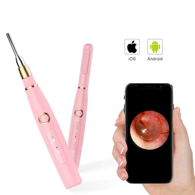 

1080P HD Wireless Ear Wax Removal Endoscope Ear Otoscope with 6 LED 4.3mm Visual Scope Camera Safe Pick for Adults Kids