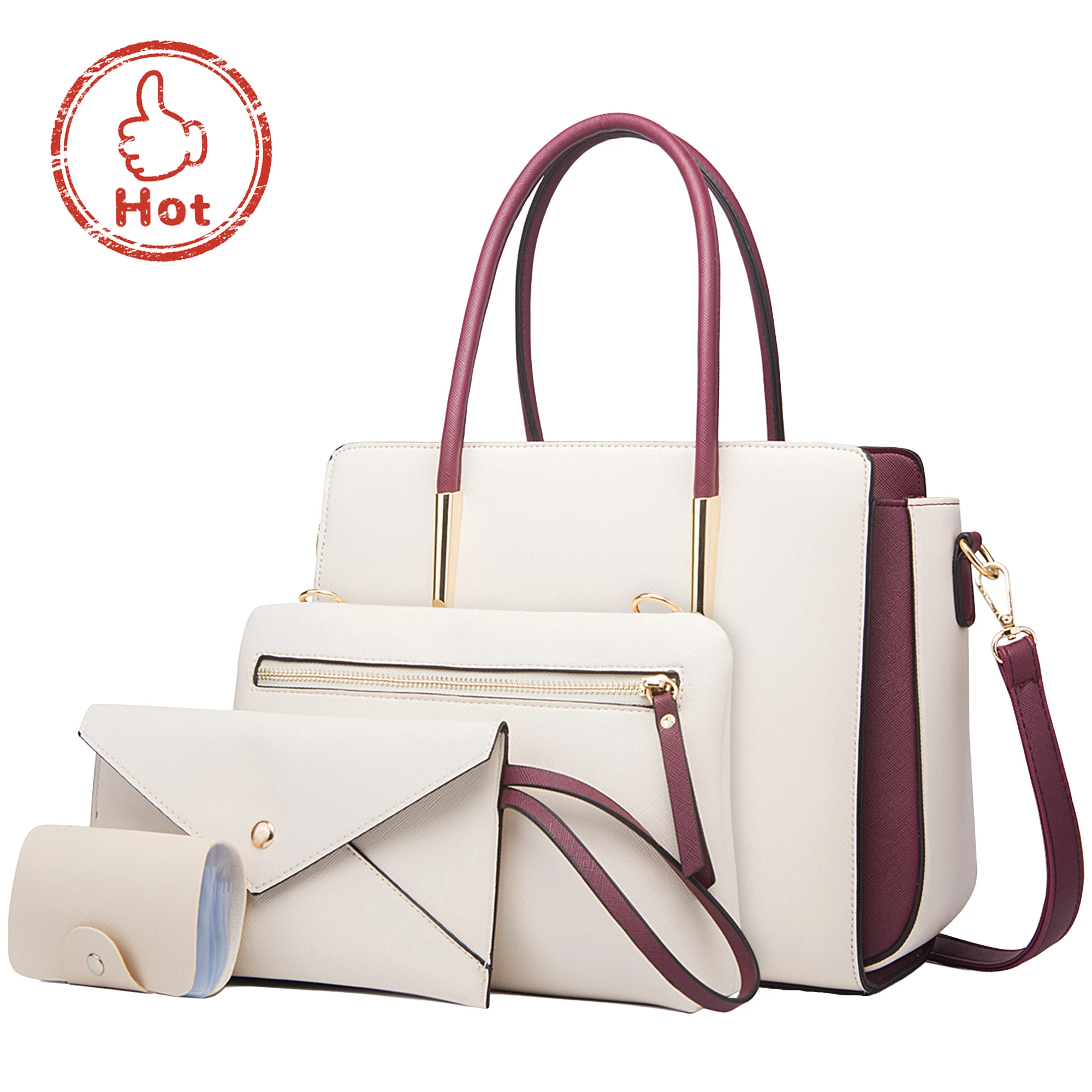 

2021 american shoulder bag card package rts solid color handbags set for women