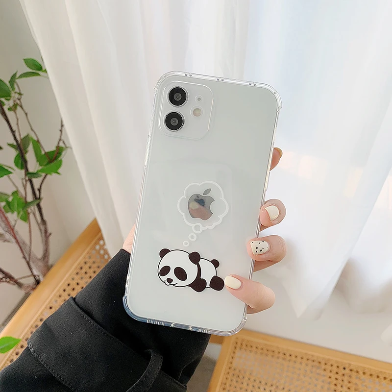 

2021 New Arrival Cute Panda Phone Case for iPhone 12 11 XR XS
