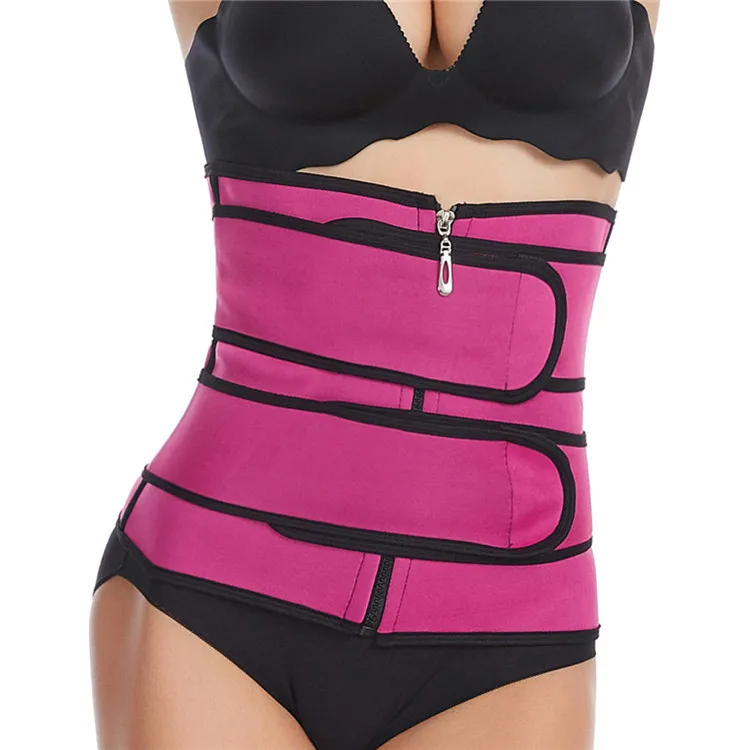 

Custom printed private label logo multi purpose double belt compression corset sports belt waist trimmer, 4 color