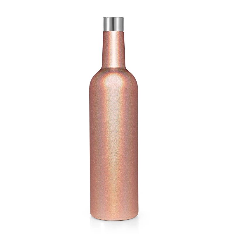 

2021 Hot Selling Pearly-Lustre 750ml BPA Free Double Wall Wine Bottles Stainless Steel Water Bottle, Customized color