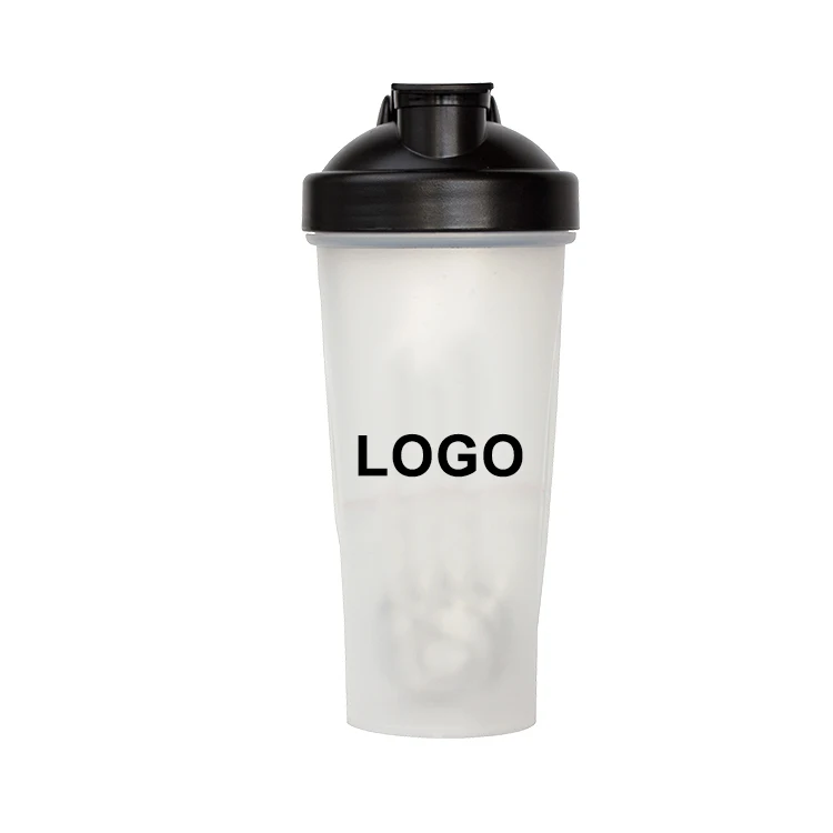 

Custom Logo Gym Plastic Protein Shaker Bottles Water With Scale Cup Mixer Ball
