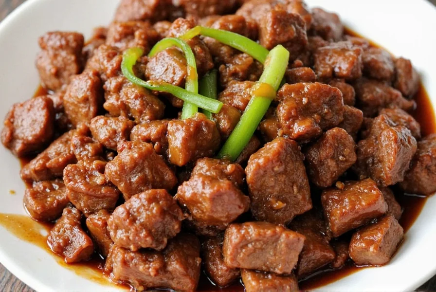 Chef stir-frying ginger beef in a traditional carbon steel wok showing proper high-heat technique