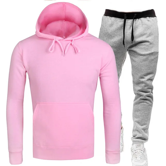Wholesale Custom Logo Male Sweatsuit Casual Sportswear Blank Fleece ...