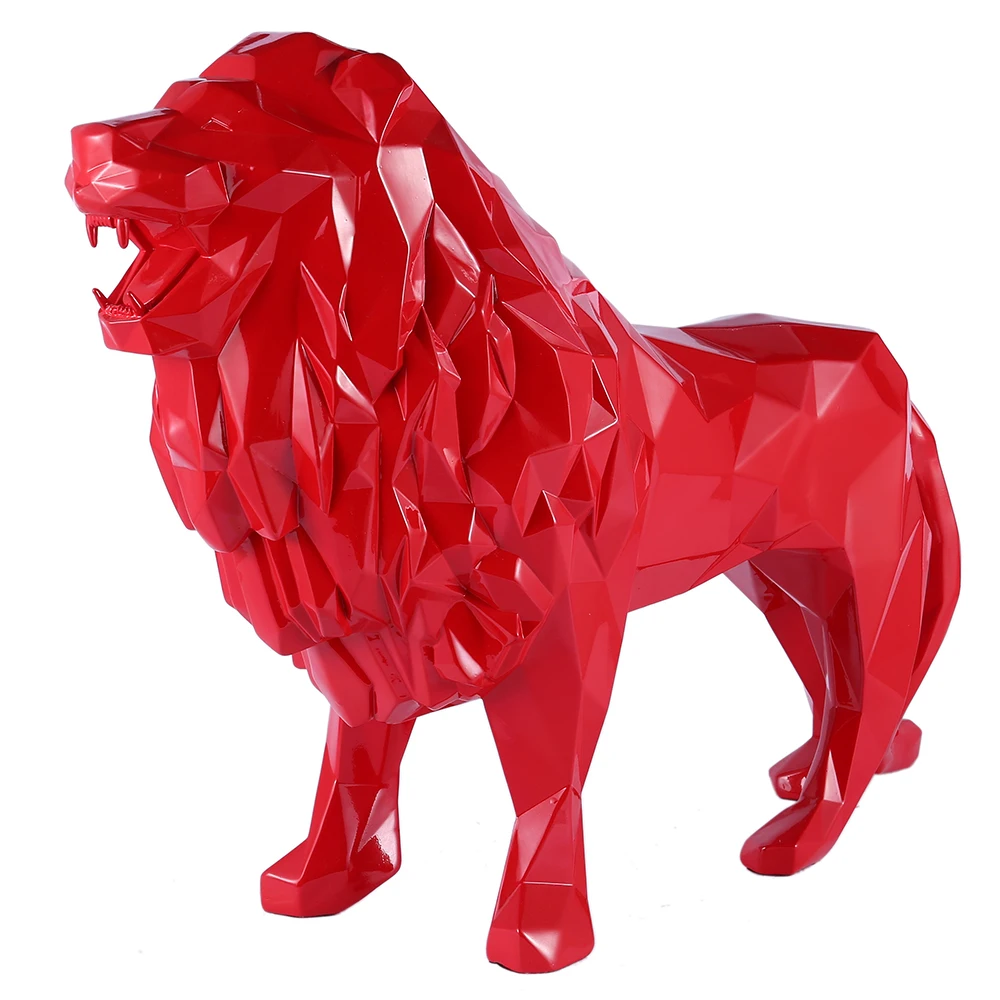 resin lion garden statues