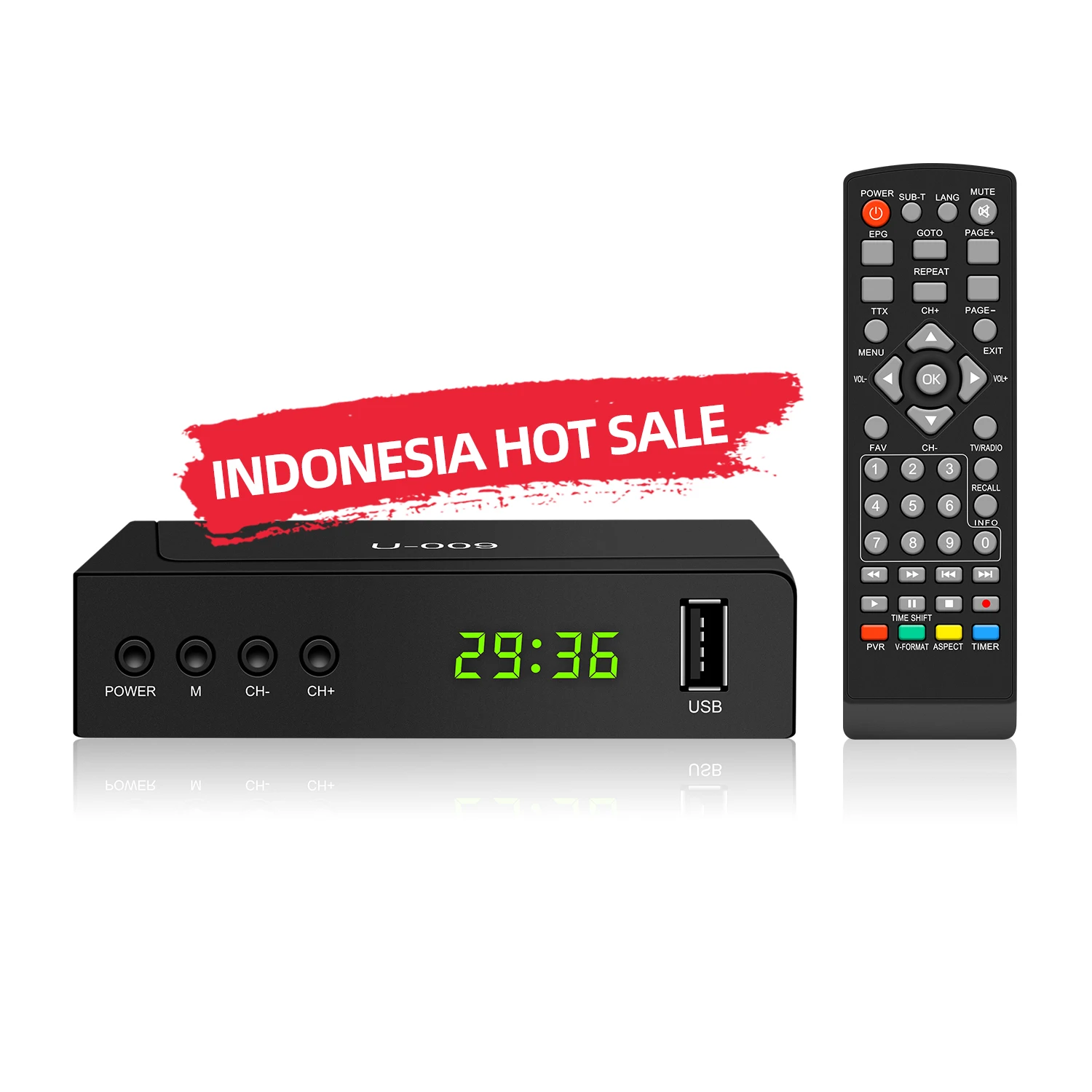 

Hotselling BOX DVB-T2 Digital SET TOP BOX support EWS and DVB-C function TV STB