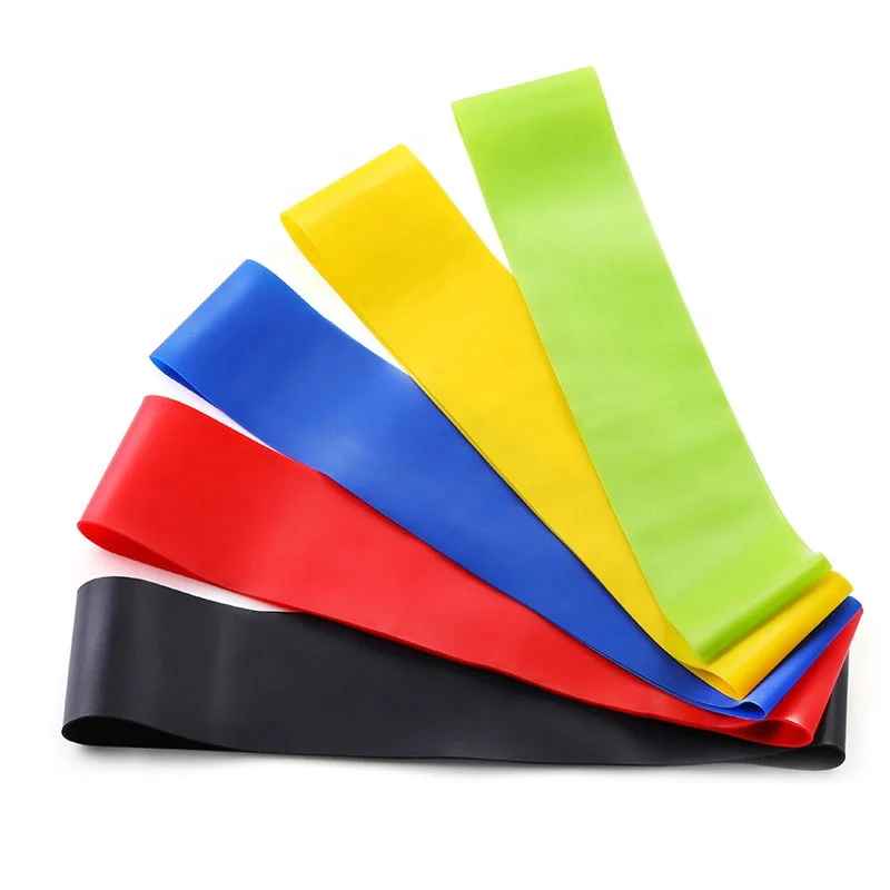 

5 Colors Yoga Resistance Rubber Bands Indoor Outdoor Fitness Equipment 0.35mm-1.1mm Pilates Sport Training Workout Elastic Bands, Green/blue/yellow/red/black