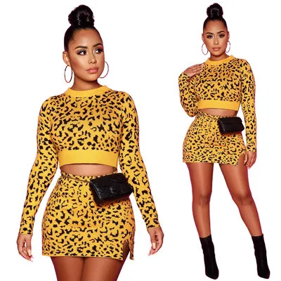 

B34572A Latest Woman Winter fashion sexy 2 pcs mini bodycon knitted bandage dress, Customized color