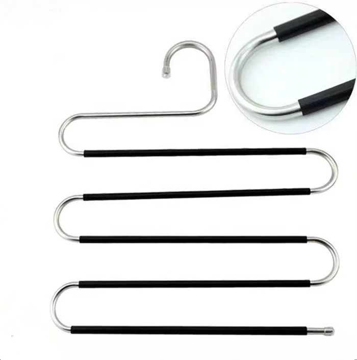 

Hot Selling Multifunctional Stainless Steel Pants Magic Hanger Wardrobe Trouser Jeans Rack Hanger