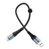 2019 HOCO X38 cool 0.25m 2.4A fast charging data cable nylon braid for micro usb cable black for huawei